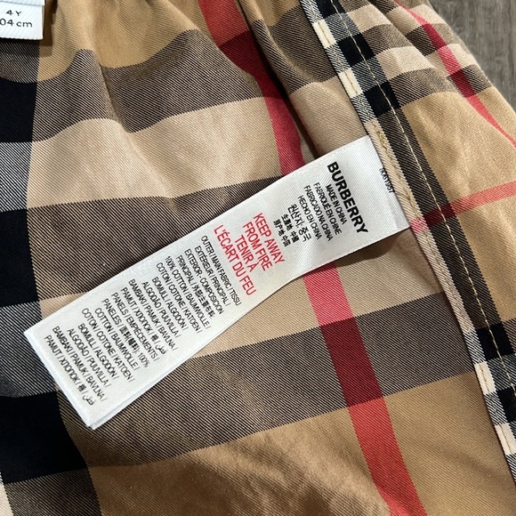 Burberry Vintage Patchwork Check girls shorts size 4 - Picture 10 of 15